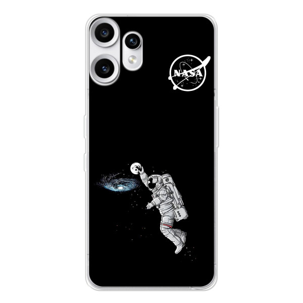 Силіконовый бампер з принтом "Наса" на Nothing CMF Phone 2 Pro – Космонавт баскетболіст
