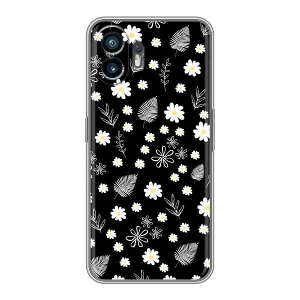 Чехлы с тематикой "ЦВЕТЫ" на Nothing Phone 2 – цветение на чорном