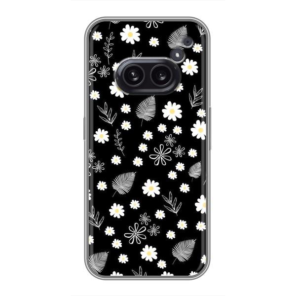Чехлы с тематикой "ЦВЕТЫ" на Nothing Phone 2a – цветение на чорном