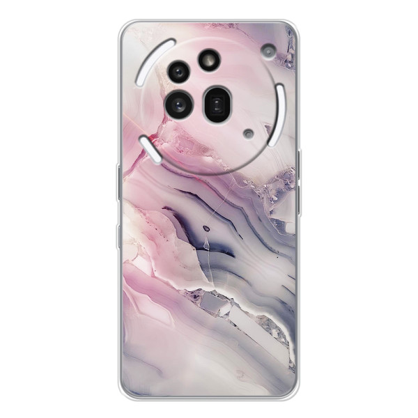 Мраморный чехол на Nothing Phone (3a) Pro (VPrint) – Пурпурный Мрамор