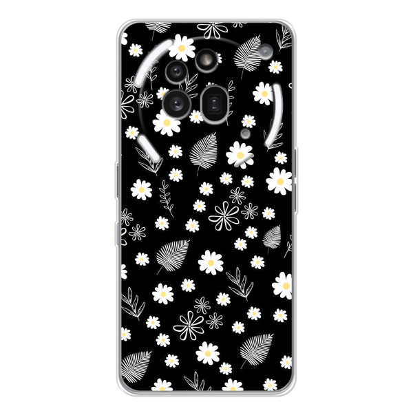 Чохли з тематикою "КВІТИ" на Nothing Phone (3a) Pro – цвітіння на чорному