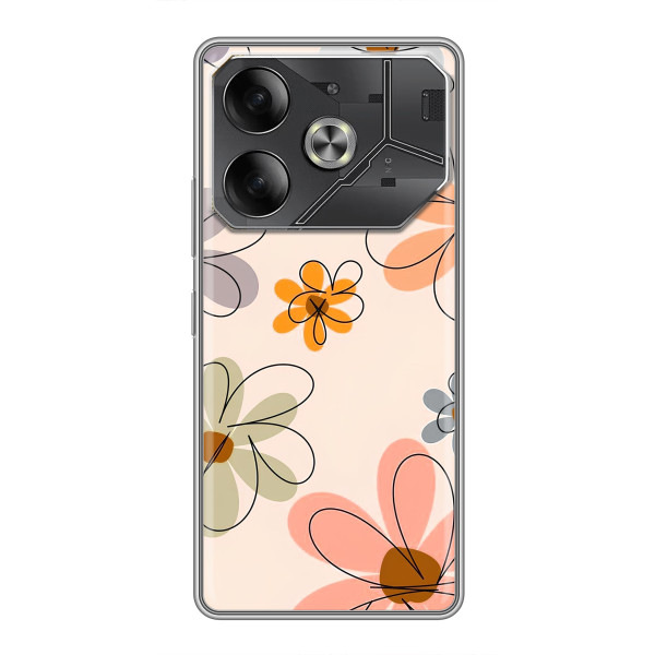 Чехол с цветочным принтом на -Ничего Телефон 4а Про 
 – Разноцветные цветы