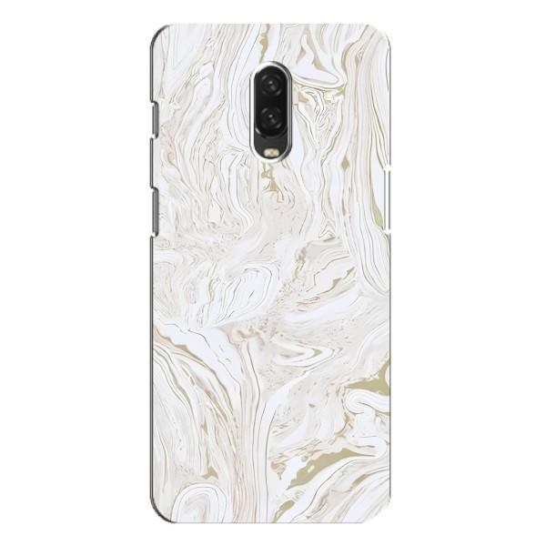 Мраморный чехол на One Plus 6T (VPrint) – Белый мрамор