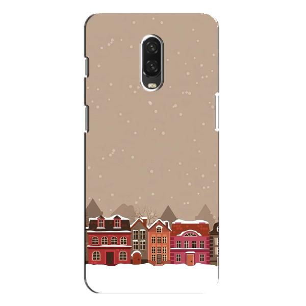 Новогодние, Праздничные Чехлы для One Plus 6T - 2024 год – Зимний город