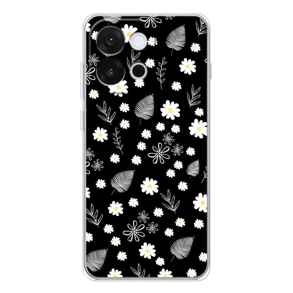 Чехлы с тематикой "ЦВЕТЫ" на OnePlus 13T – цветение на чорном