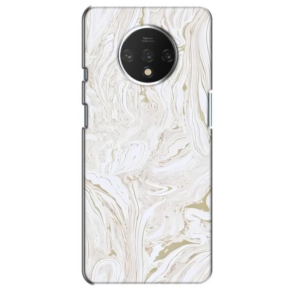 Мраморный чехол на OnePlus 7T (VPrint) – Белый мрамор