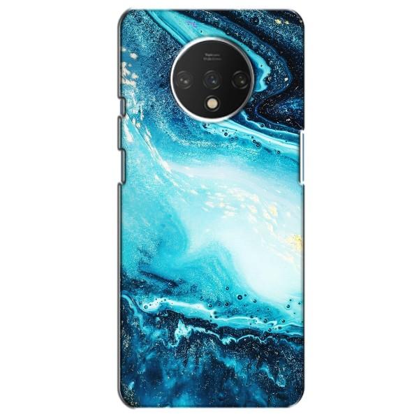 Мраморный чехол на OnePlus 7T (VPrint) – Голубой мрамор