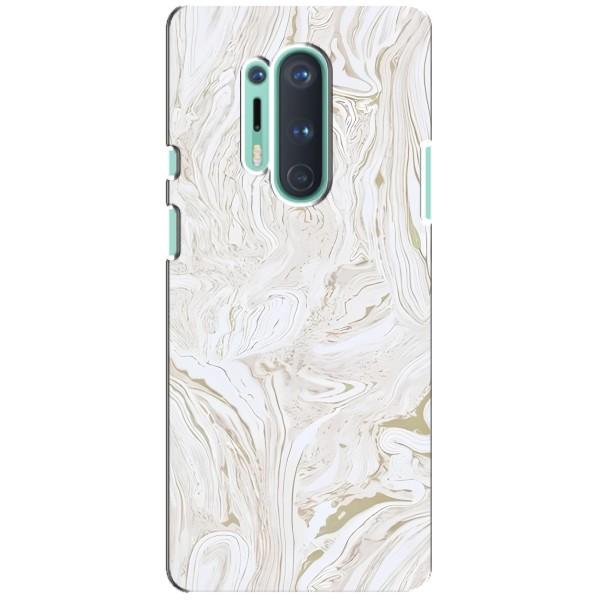 Мраморный чехол на OnePlus 8 Pro (VPrint) – Белый мрамор