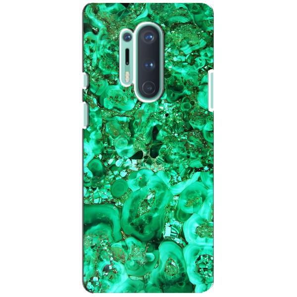 Мраморный чехол на OnePlus 8 Pro (VPrint) – Салатный Мрамор