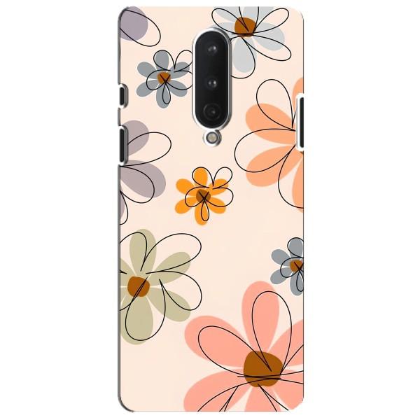 Чехол с цветочным принтом на ВанПлас 8 – Разноцветные цветы