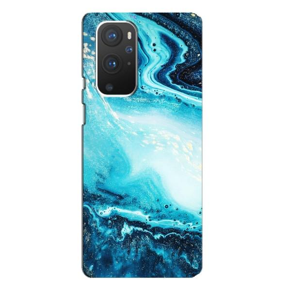 Мраморный чехол на OnePlus 9 Pro (VPrint) – Голубой мрамор