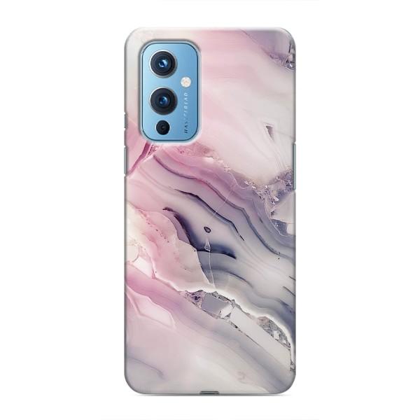 Мраморний чехол на OnePlus 9 (VPrint) – Пурпурний Мрамор