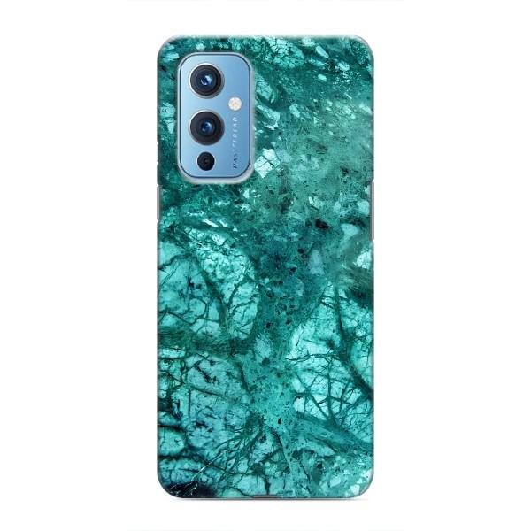 Мраморний чехол на OnePlus 9 (VPrint) – Зелений мрамор