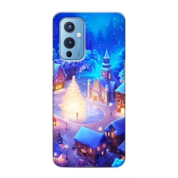 Рождественские Чехлы для OnePlus 9 (VPrint) – Рождественский город
