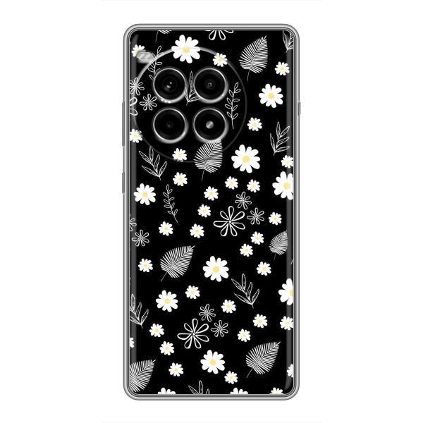 Чехлы с тематикой "ЦВЕТЫ" на OnePlus Ace 3 Pro – цветение на чорном