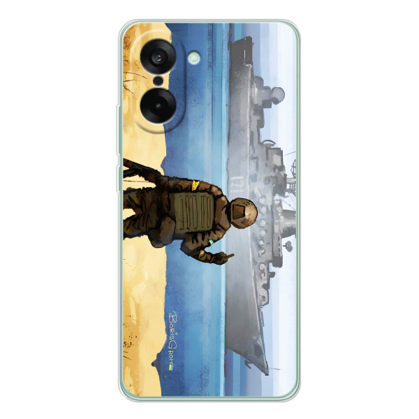 Чехол с принтом (Русский корабль...) для УанПлюс Эйс 5 Рейсинг (AlphaPrint) – Русский корабль