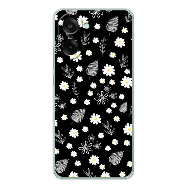Чохли з тематикою "КВІТИ" на OnePlus Ace 5 Racing – цвітіння на чорному