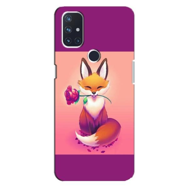 Чехлы с картинкой Лисички для OnePlus Nord 10 5G (VPrint) – Лисичка с розочкой