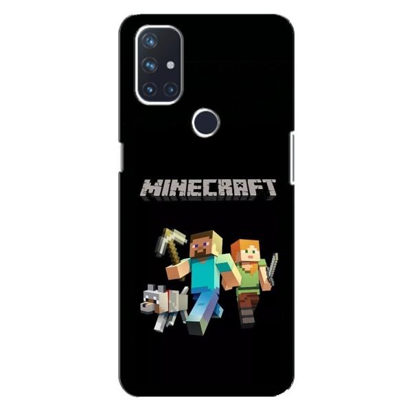Чехол Майнкрафт на OnePlus Nord 10 5G (AlphaPrint) Minecraft – герои Minecraft