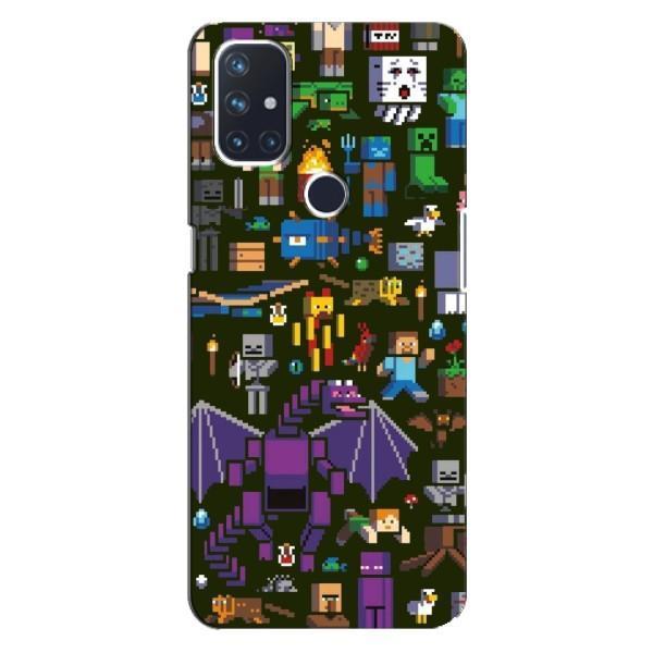 Чехол Майнкрафт на OnePlus Nord 10 5G (AlphaPrint) Minecraft – Коллаж Майнкрафт