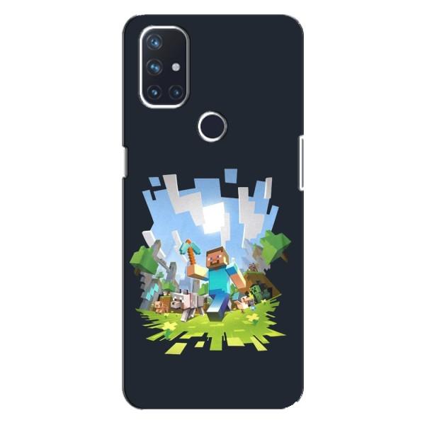 Чехол Майнкрафт на OnePlus Nord 10 5G (AlphaPrint) Minecraft – персонажи Minecraft