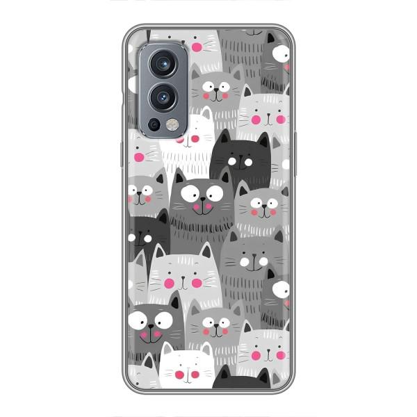 Чехлы с Котиками для OnePlus Nord 2 (VPrint) – Рисованные котики