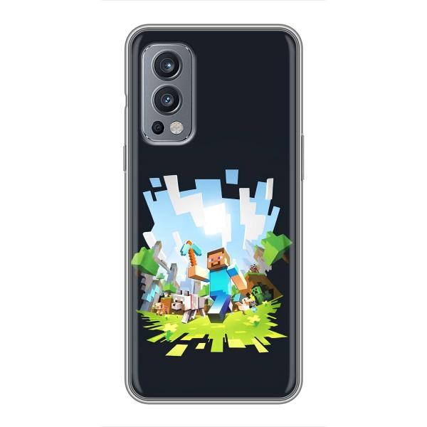 Чехол Майнкрафт на OnePlus Nord 2 (AlphaPrint) Minecraft – персонажи Minecraft