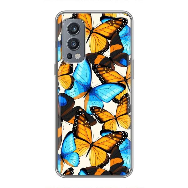 Чохол з принтом для  . ОнеПлюс Норд 2 . - (Прикольні) (AlphaPrint) – Яскраві метелики