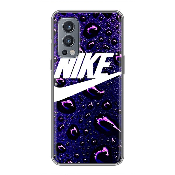 Чехол с логотипом Найк на OnePlus Nord 2 – Найк на фиолетовом