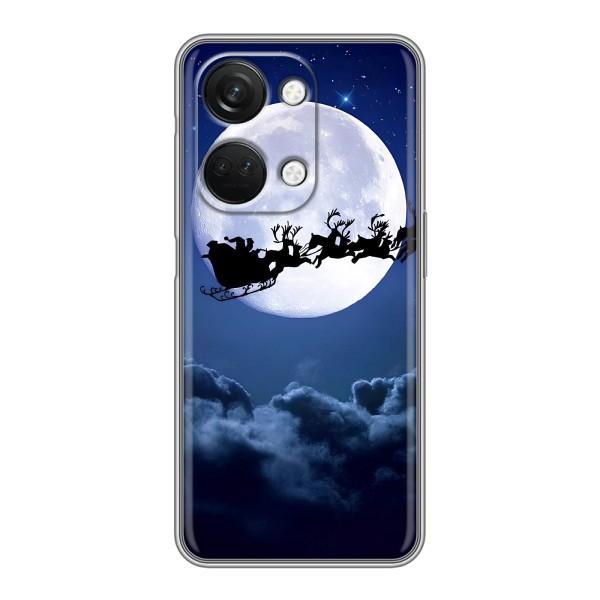 Новогодние Чехлы для ВанПлас Норд 3 5G (VPrint) – Санта - луна