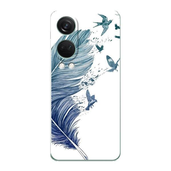 Чехол с картинкой (Стильные) для ВанПлас Норд 4 - (AlphaPrint) – Перышко