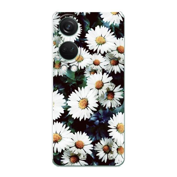 Чехол с картинкой (Стильные) для ВанПлас Норд 4 - (AlphaPrint) – Ромашки