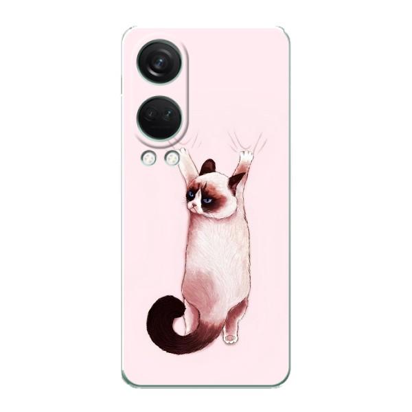 Чехол на ВанПлас Норд 4 с Котами (VPrint) – Котик падает