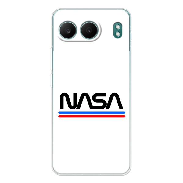 Силіконовый бампер з принтом "Наса" на OnePlus Nord 4 – NASA на білому тлі