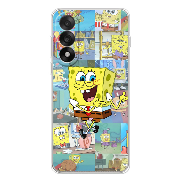 Силиконовый чехол Спанч Боб на Норд 5 – Радостный Спанч Боб