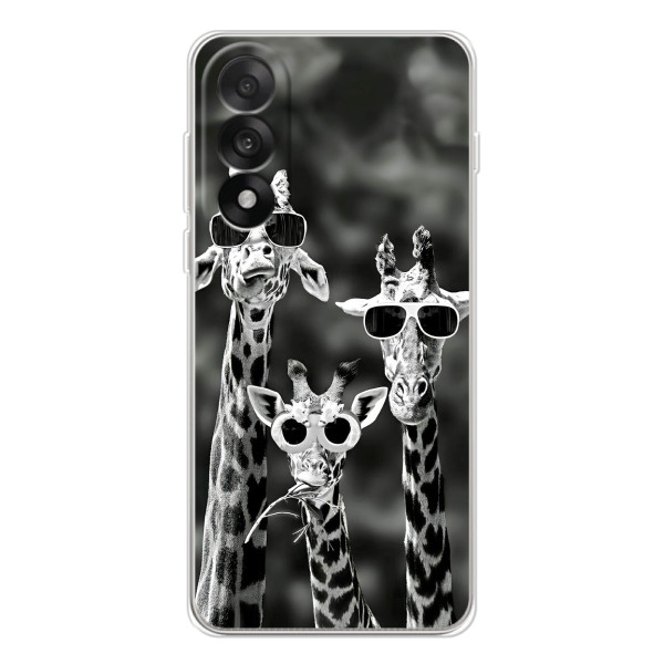 Силиконовый чехол с КАРТИНКАМИ лето для OnePlus Nord 5 (AlphaPrint) – Жирафы в очках
