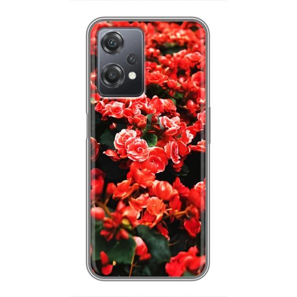 Чехлы с Цветами для OnePlus Nord CE 2 (5G) (IV2201) (VPrint) – Цветы красные