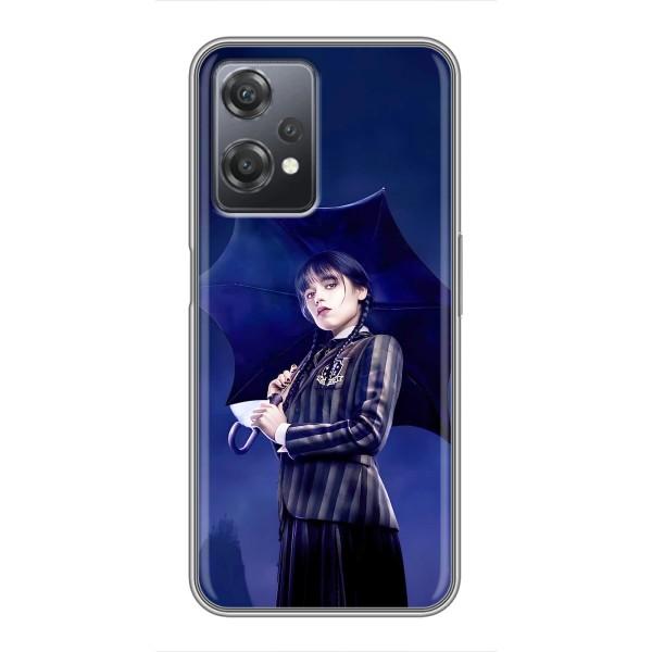 Чехлы Венсдей на OnePlus Nord CE 2 (5G) (IV2201) Уэнсдей (AlphaPrint) – Уэнздей с зонтом