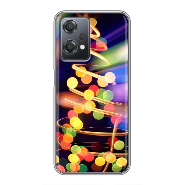 Новогодние Чехлы для ВанПлас Норд СЕ 2 5G (VPrint) – Елка с гирлянд