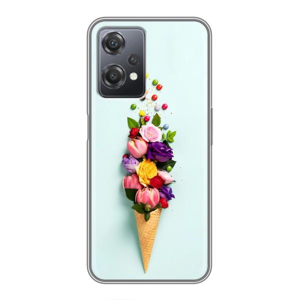 Чехлы с тематикой "ЦВЕТЫ" на OnePlus Nord CE 2 (5G) (IV2201) – Цветок-мороженное