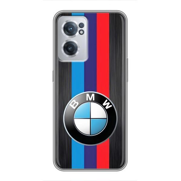 Чехол для ВанПлас Норд СЕ 2 Лайт 5G - с принтом БМВ (AlphaPrint) – Лого BMW