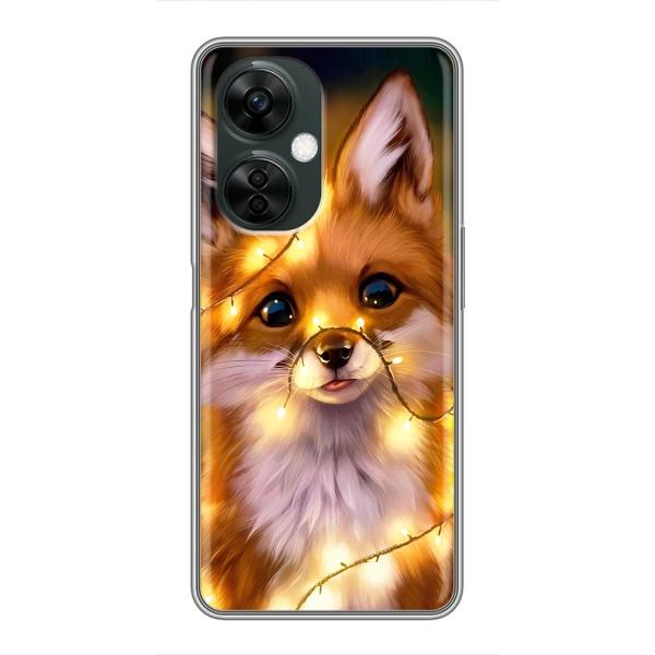 Чехлы с картинкой Лисички для OnePlus Nord CE 3 Lite (VPrint) – Лисичка в гирляндах