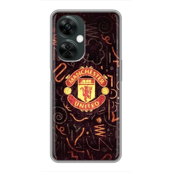 Чехол Манчестер Юнайтед для ВанПлас Норд СЕ 3 Лайт (AlphaPrint) – эмблема МЮ