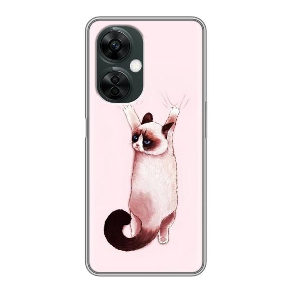 Чехол на ВанПлас Норд СЕ 3 Лайт с Котами (VPrint) – Котик падает