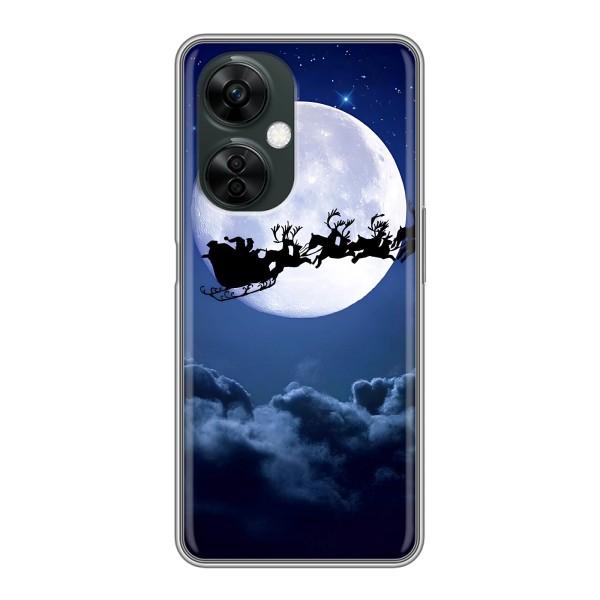 Новогодние Чехлы для ВанПлас Норд СЕ 3 Лайт (VPrint) – Санта - луна