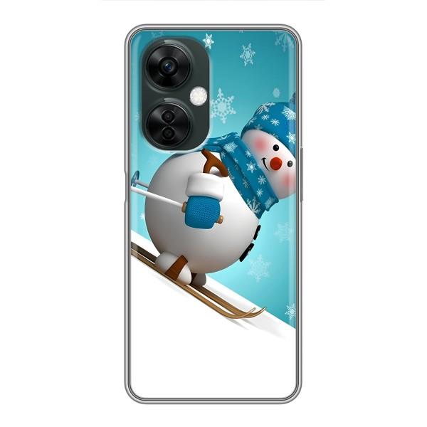 Новогодние Чехлы для ВанПлас Норд СЕ 3 Лайт (VPrint) – Снеговик на лыжах