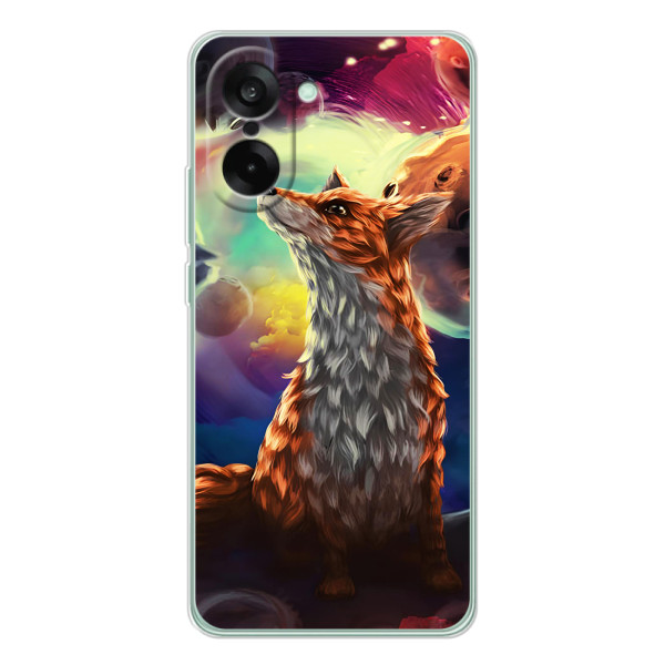 Чехлы с картинкой Лисички для OnePlus Nord CE 5 (VPrint) – Лисица в космосе