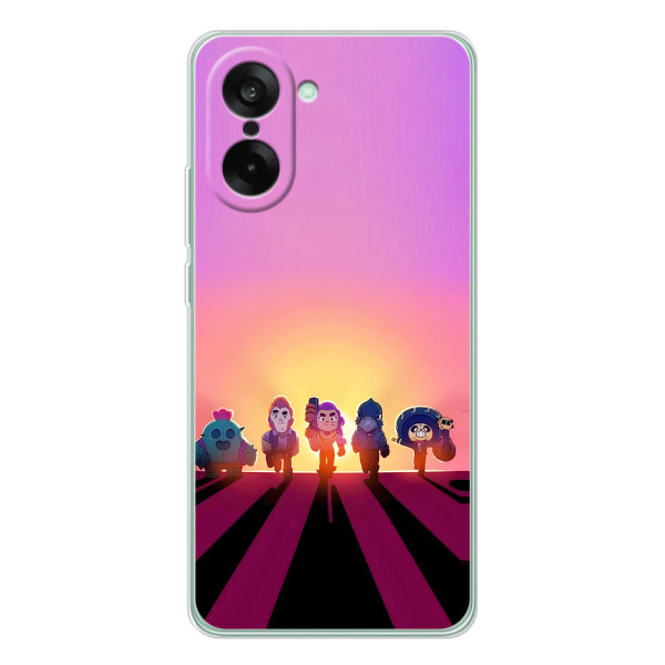 Силіконовый Чохол на OnePlus Nord CE 5 з картинкою Brawl Stars – Персонажі на заході сонця