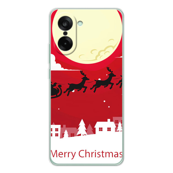 Рождественские Чехлы для OnePlus Nord CE 5 (VPrint) – Санта с оленями