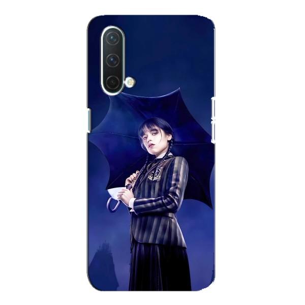 Чехлы Венсдей на OnePlus Nord CE 5G Уэнсдей (AlphaPrint) – Уэнздей с зонтом